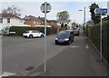 Cycle route direction sign facing Griffiths Avenue, Cheltenham