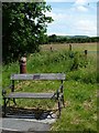 Memorial bench, east side of the B4518