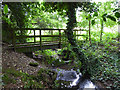 Footbridge over stream