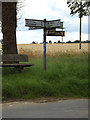 TM0078 : Roadsign on the C637 Hopton Road by Geographer