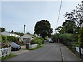 Approaching  a phone box in Abbotts Ann