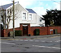 Telecoms cabinets on a Loughor corner 