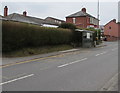 Caerleon Road bus stop and shelter near the Old Barn Estate, Newport