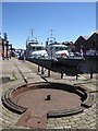 Two Royal Navy ships in Exeter Canal Basin