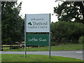 TL8884 : Thetford Garden Centre sign by Geographer