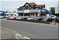 Black and white building in Brockenhurst