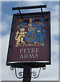 Sign for the Petre Arms