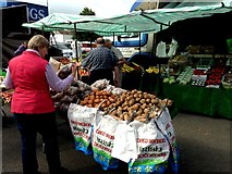 H4374 : Irish potatoes, Omagh Market by Kenneth  Allen