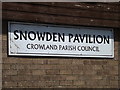Snowden Pavilion sign