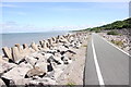 Sea Defence and Path near Raynes Jetty