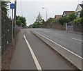 End of cycle route sign, Bucklands Batch, Nailsea