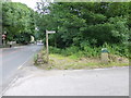 Fingerpost for Mottram and The Hague at Woolley Bridge