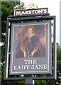 Sign for the Lady Jane public house