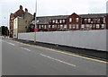 Fenced-off demolition site, Kingsway, Newport