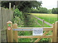 Path towards the A32 at Chawton