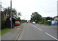 Bus stop and shelter on Derby Road, Aston-on-Trent