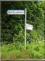 Roadsign on the B651 Ballslough Hill