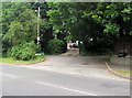 Leafy suburban junction in Nailsea