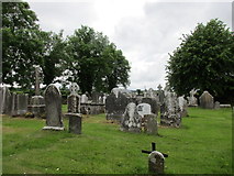 W8888 : Headstones in the graveyard at Britway by Jonathan Thacker