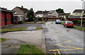 Zigzag yellow markings on Hazel Road, Penarth