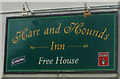 SK3375 : Sign on the Hare & Hounds Inn by JThomas