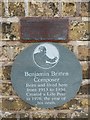 TM5491 : Plaque on Benjamin Britten's Lowestoft home by Basher Eyre