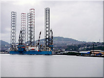 NO4330 : Firth of Tay, Drilling Rigs at the Port of Dundee by David Dixon