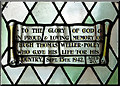 Memorial window in Boxted All Saints church