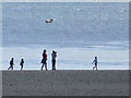 C2827 : Walking on a sandbar, Lough Swilly by Kenneth  Allen