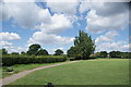 View up the path leading to River Way from Roding Valley Nature Reserve