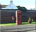 Elizabeth II postbox and phonebox on Driffield Road, Nafferton