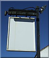 Blank pub sign on North Street, Driffield