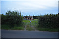 ST2726 : Creech Heathfield : Grassy Field & Gate by Lewis Clarke