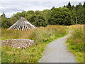NX5576 : Galloway Forest Park, Path near Clatteringshaws Visitor Centre by David Dixon