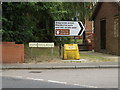TL9673 : Roadsign & Hepworth Road sign on The Knowle by Geographer