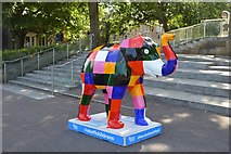 SK3387 : Herd of Sheffield:  Elmer the Patchwork Elephant by Andrew Tryon