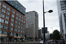 TQ2982 : View of the Halo Building (One Mabledon Place) from Euston Road by Robert Lamb