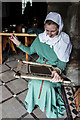 Medieval embroiderer, Norton Priory, Cheshire