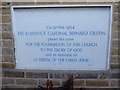 St Theresa of the Child Jesus, Hatch End: foundation plaque