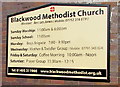 Information board, Blackwood Methodist Church, Blackwood