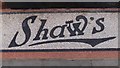 Shop threshold sign, Royston