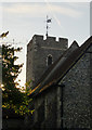 Bobbing church: tower and weather-vane