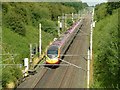 Virgin train heading towards Manchester