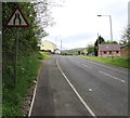 Warning sign - road narrows south of Ystradgynlais