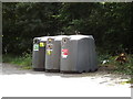 TM0275 : Recycling Bins on Snape Hill by Geographer