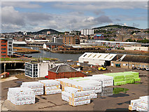 NO4130 : Dundee Harbour, King George V Wharf and Camperdown Dock by David Dixon