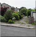 Footpath to Cardigan Road houses, Dinas Powys