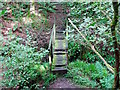 SK1445 : Rotting footbridge over Ordley Brook by Ian Calderwood