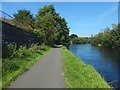 NS3878 : River Leven and cycle path at Renton by Lairich Rig