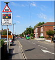 Warning sign - level crossing,  Adelaide Road, St Denys, Southampton